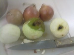 peeling an apple